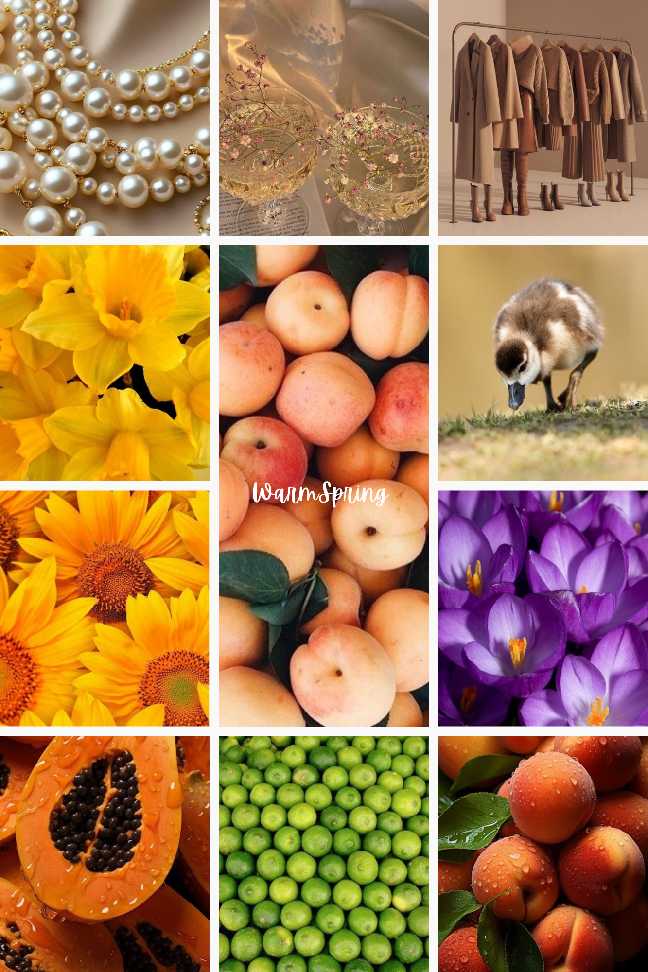 moodboard warm spring the curated self